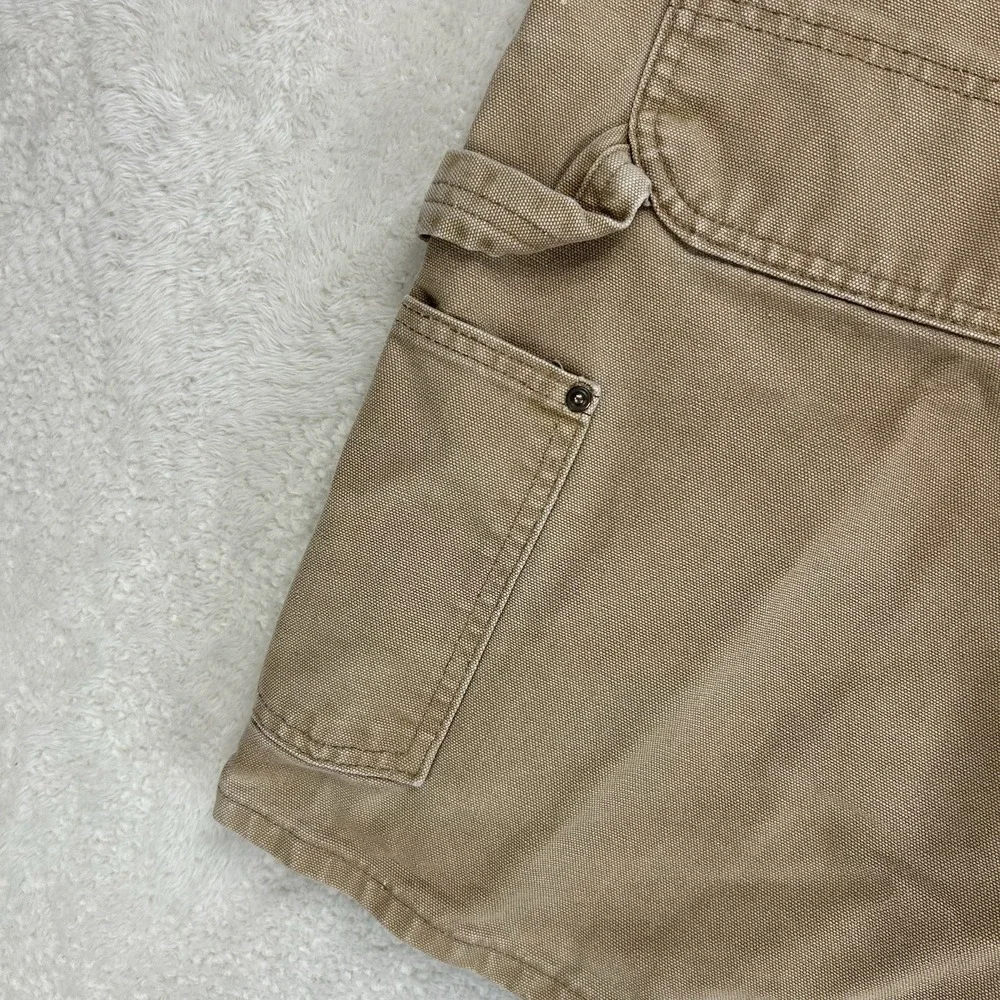 Vintage Carhartt Double Knee Carpenter Work Shorts B80 Brown 36 Made In USA